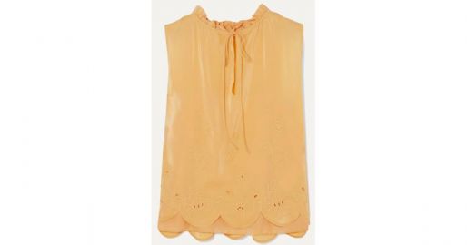 Scalloped Embroidered Voile Top by See by Chloe at Net A Porter